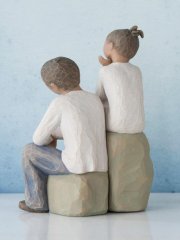 Willow Tree Figurine - Brother & Sister (Darker Skin)