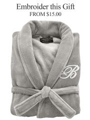 Plush Ultra Soft Robe - Light Grey