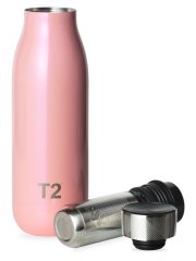 T2 Stainless Steel Etched Lid Flask 500ml - Pearlised Pink