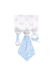 Baby Gift Pack - Bear Accessories and Blanket - Baby Blue