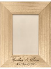 Laser Engraved Wooden Photo Frame 23cm x 18cm