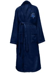 Embroidered Plush Ultra Soft Robe - Navy