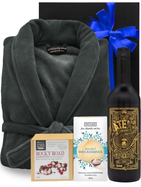 Men's Robe & Wine Pamper Hamper