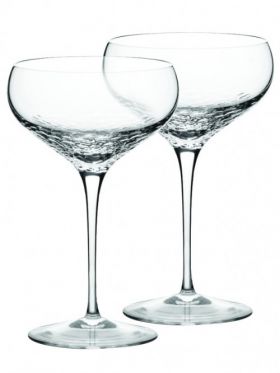 Wedgwood Vera Wang Sequin Crystal Champagne Saucer Pair