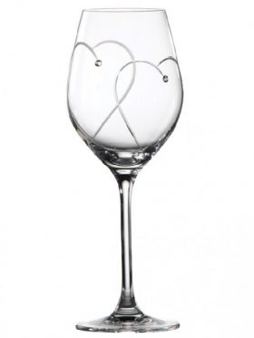 Royal Doulton Promises Collection Two Hearts Entwined Wine Pair