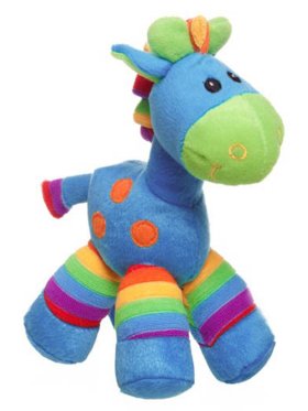 Giraffe Bright Stripes - Aqua Blue