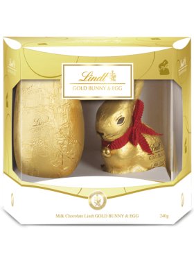 Lindt Gold Bunny & Egg Milk Gift box 240g