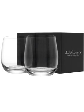 Pair of Crystal Stemless Glasses, 360ml x 2